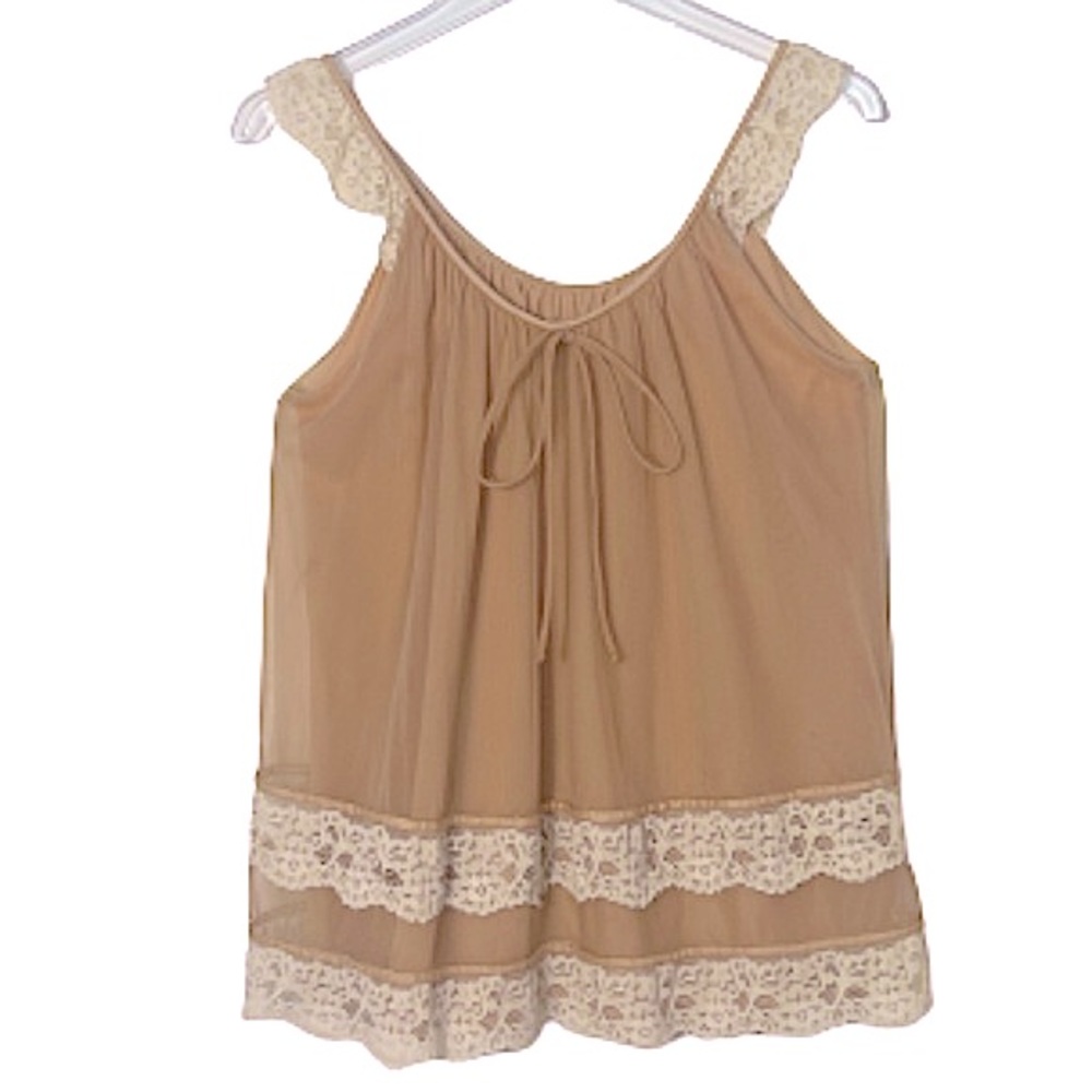 VINTAGE InTime California lingerie swing top dusty apricot Small
